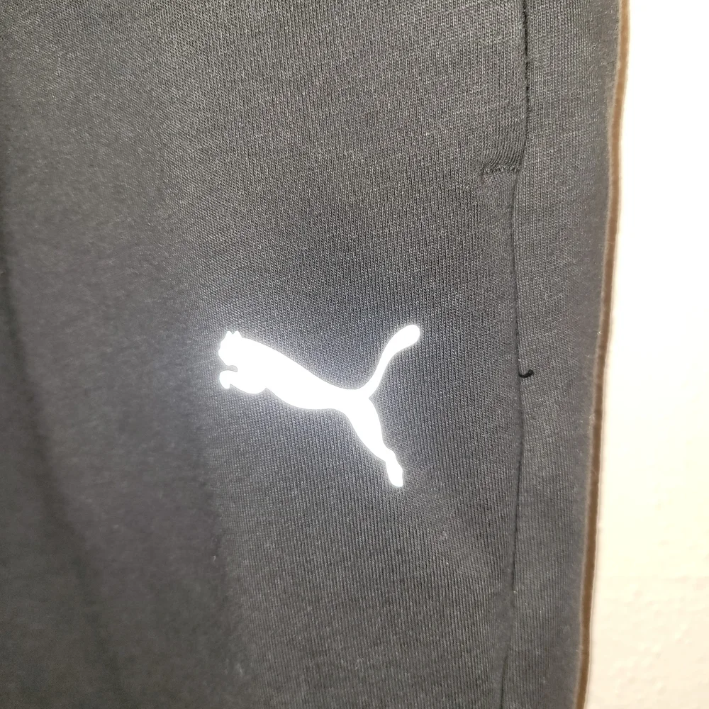 Puma Mens Black Sweatpants with Logo Size XL